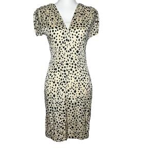 Tucker Spotted Animal Print Silk Blend Dress Size P